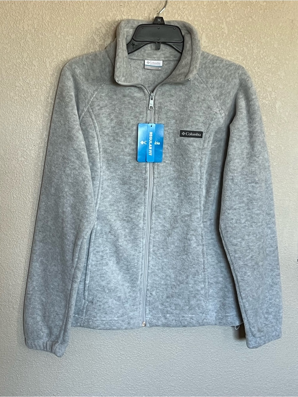 Columbia Women's Light Gray Full-Zip Fleece Utility Jacket